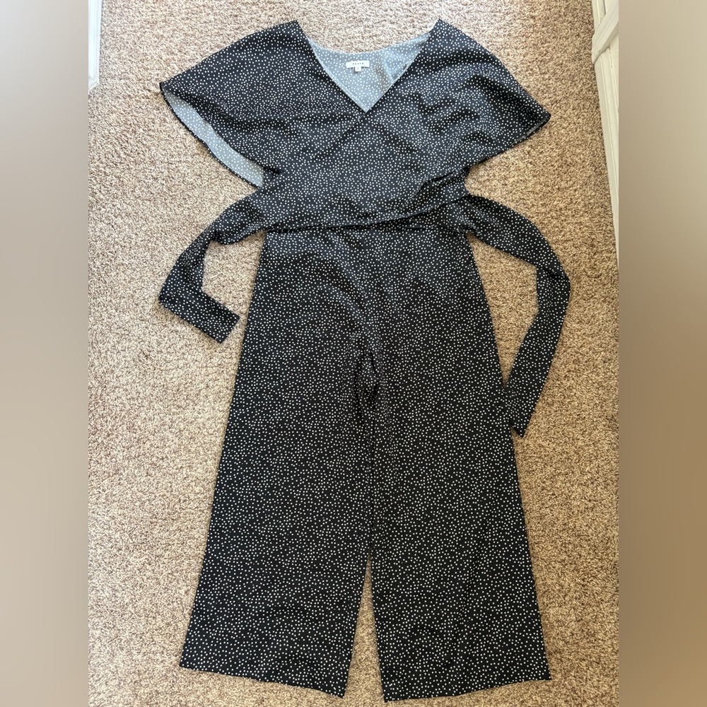 VETTA Cape Jumpsuit- Black Square Print- Four looks in One!